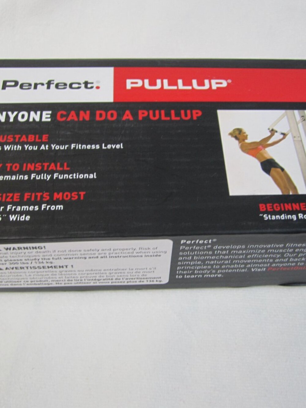 Perfect Pullup Adjustable Easy Install Door Mounting Pull Up Bar -New(Open  Box) - Picture 3 of 10